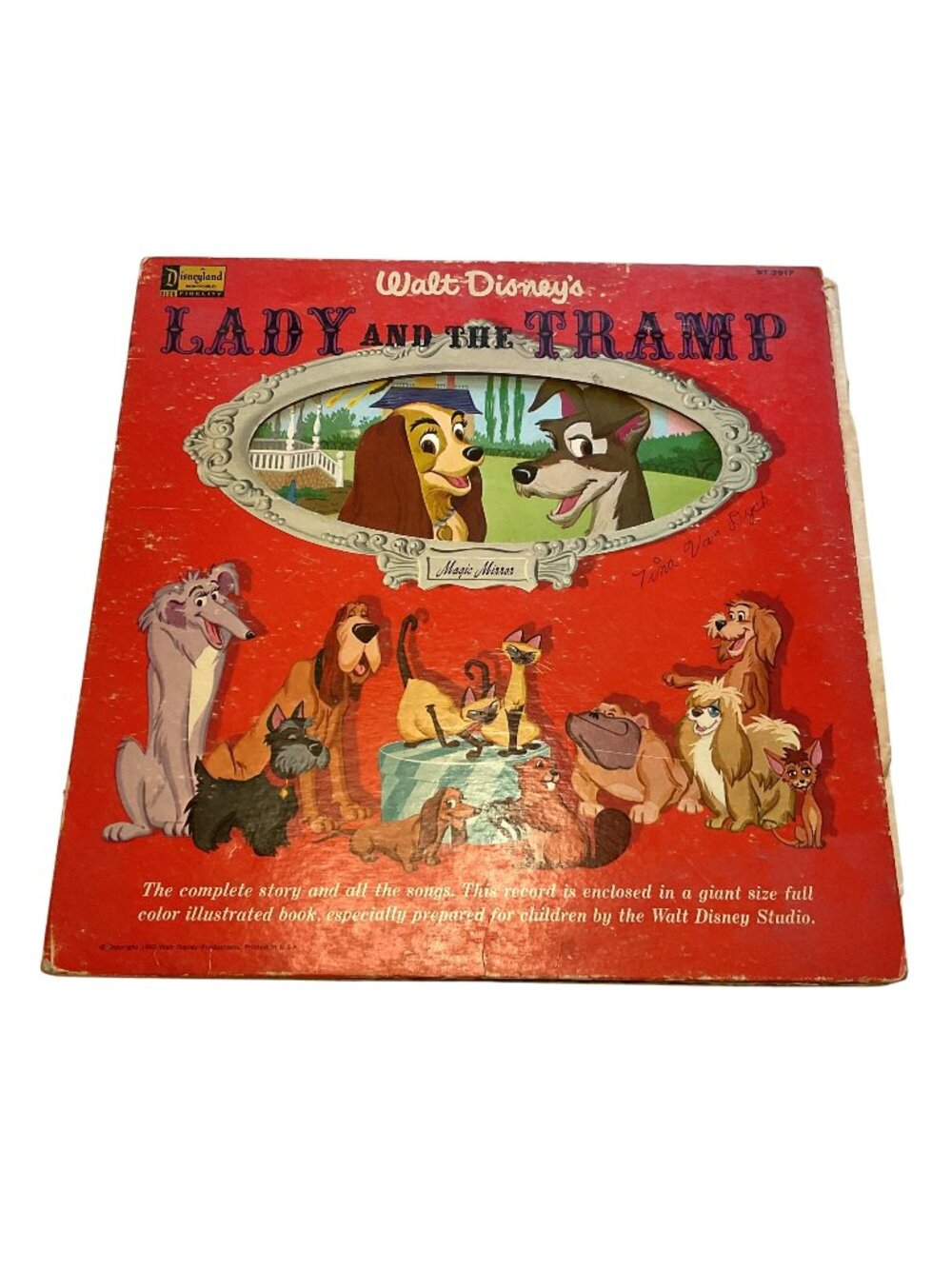 Vtg Walt Disneys Lady And The Tramp Storybook Vinyl Record 1967 ST-3917